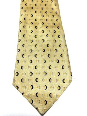 Como Collezione Gold Geometric Pattern Men’s Tie